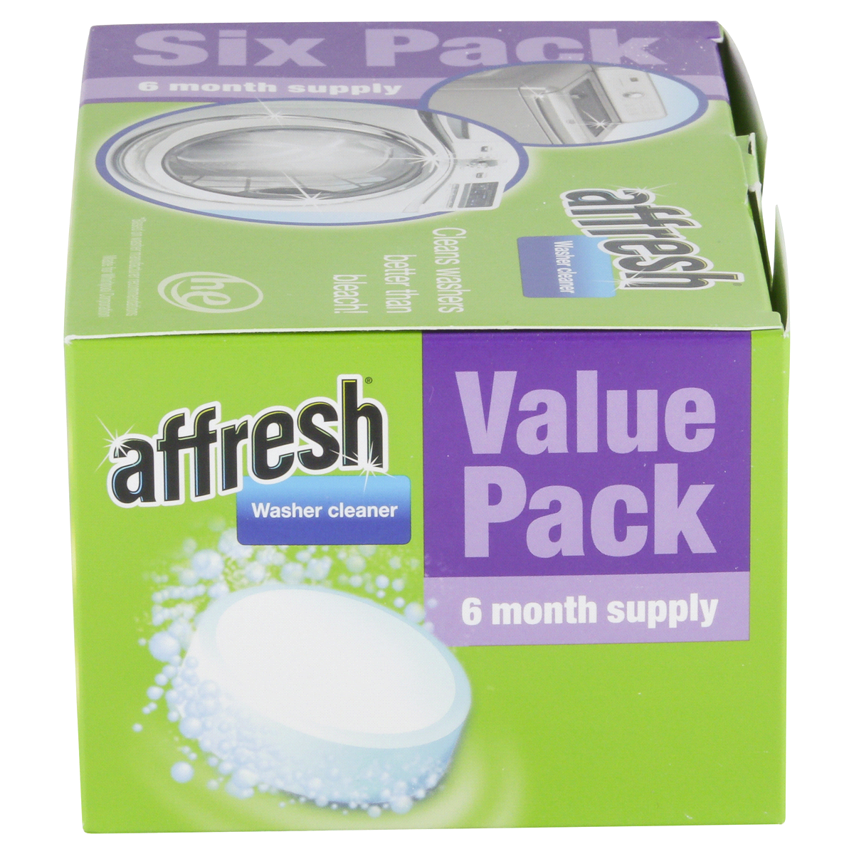 slide 3 of 6, Affresh 6-Month Supply Washing Machine Cleaner Value Pack 6 ea, 6 ct