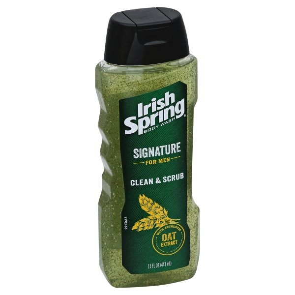 slide 1 of 1, Irish Spring Signature Body Wash Clean And Scrub, 15 fl oz