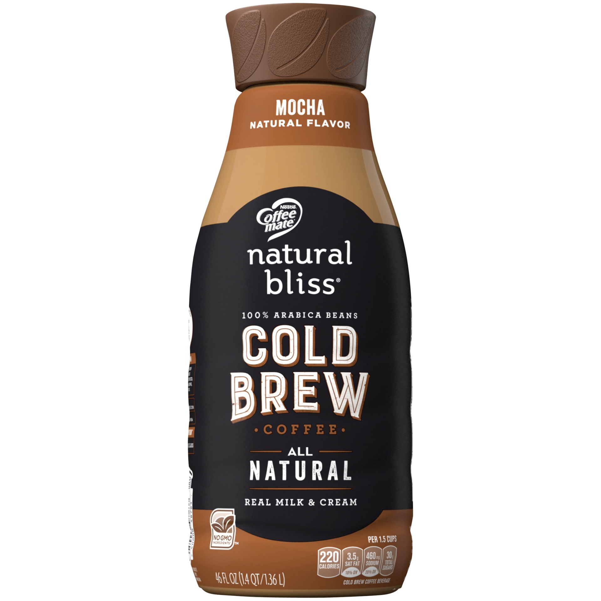slide 1 of 8, Coffee-Mate Natural Bliss Mocha Cold Brew, 46 oz