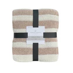 Room & Retreat Chenille Stripe Throw 50 in x 70 in