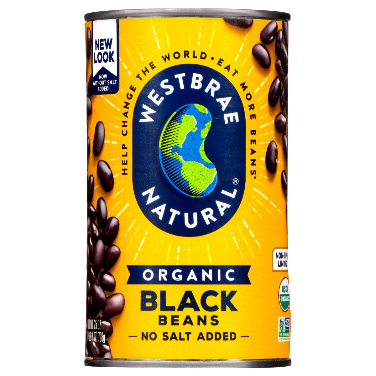 slide 1 of 1, Westbrae Natural Organic Black Beans 25 oz. Can, 25 oz