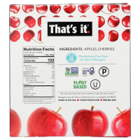slide 4 of 5, That's it. 1 Apple + 10 Cherries Fruit Bars 5 - 1.2 oz Bars, 5 ct