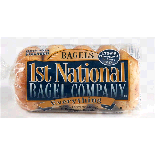 slide 1 of 1, 1st National Bagel Company - Everything, 14.25 oz