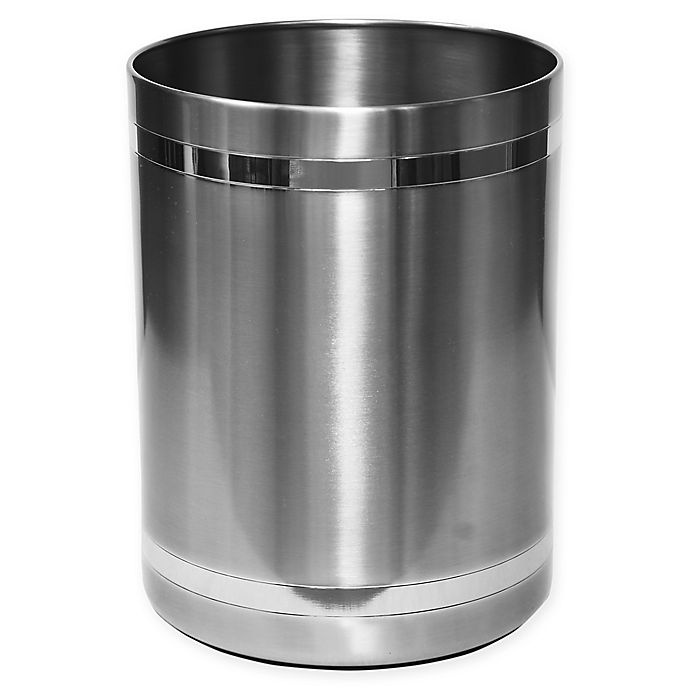 slide 1 of 1, Wamsutta Aiden Wastebasket - Brushed Metal, 1 ct