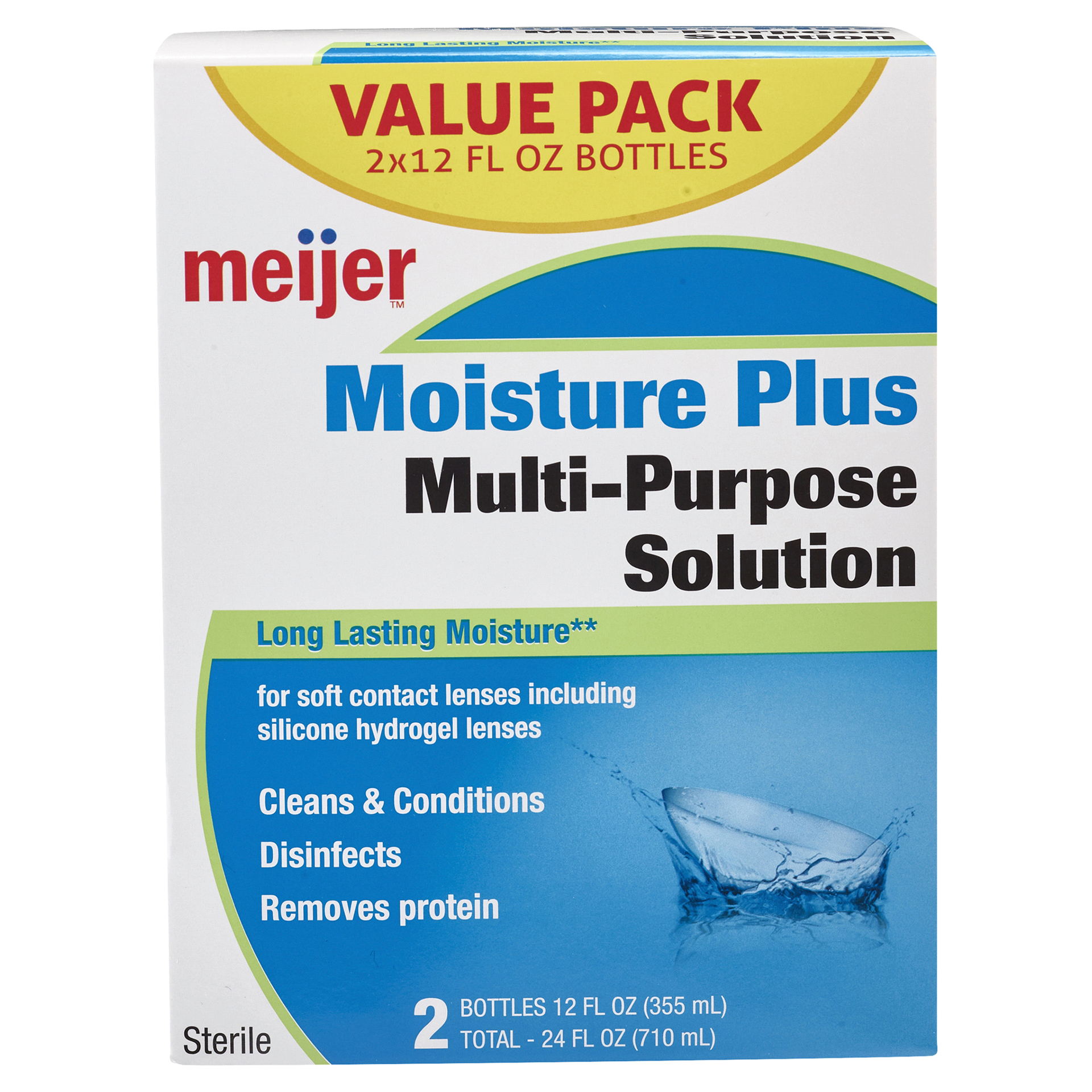 slide 1 of 1, Meijer Moisture Plus Multi-Purpose Solution Bottles, 2 x 12 oz