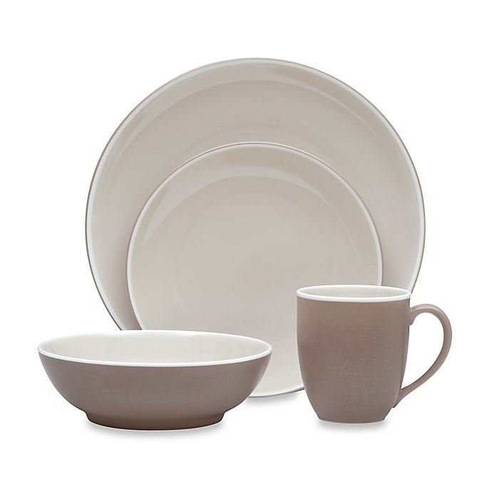 slide 1 of 3, Noritake ColorTrio Coupe Place Setting - Clay, 4 ct