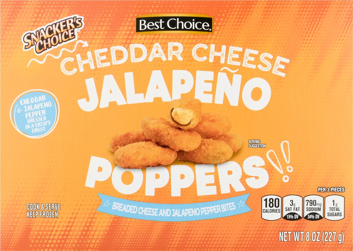 slide 10 of 14, Best Choice Snacker's Choice Cheddar Jalapeno Poppers, 8 oz