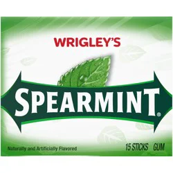 WRIGLEY'S Spearmint Chewing Gum, Single Pack, 15 Stick