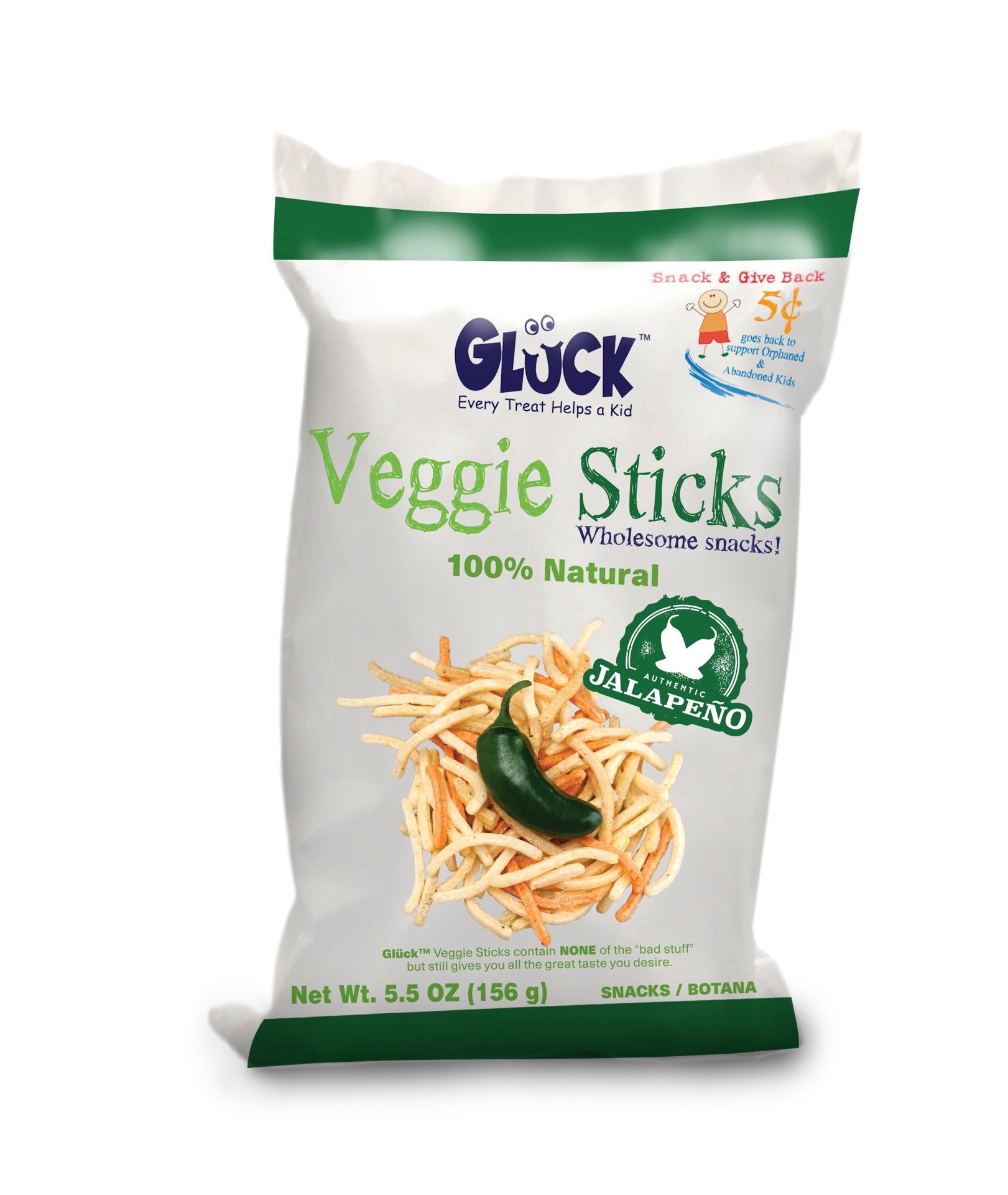 slide 1 of 1, Gluck Veggie Sticks Jalapeno, 5.5 oz