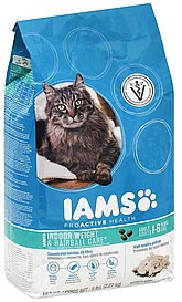 slide 1 of 6, IAMS ProActive Health Adult Indoor Weight and Hairball Care Premium Dry Cat Food, 3.5 lb