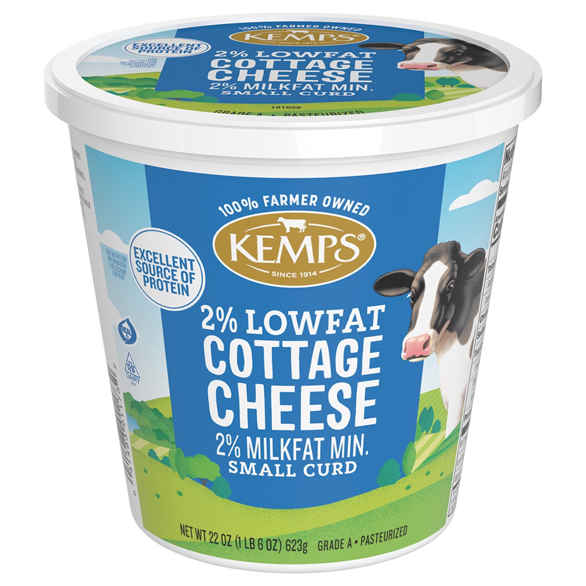 slide 1 of 13, Kemps Low Fat Small Curd 2% Milkfat Min Cottage Cheese 22 oz, 1 ct