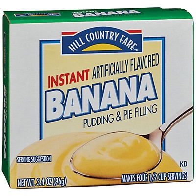 slide 1 of 1, Hill Country Fare Instant Banana Pudding, 3.4 oz