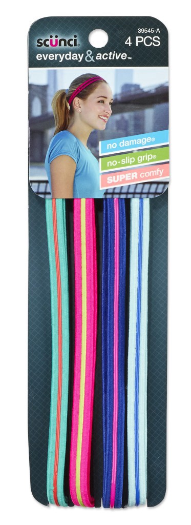 slide 1 of 2, scünci No-Slip Silicone Strip Headbands, 4 ct