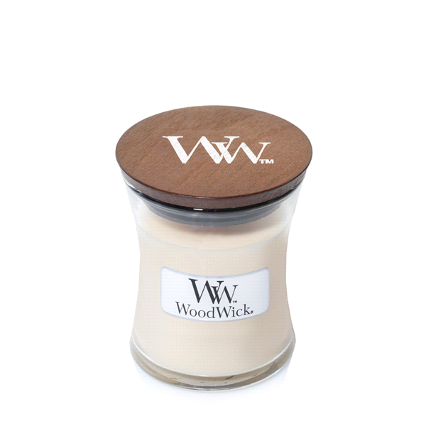 slide 1 of 1, Woodwick Candle Mini Jar Vanilla Bean, 3 oz