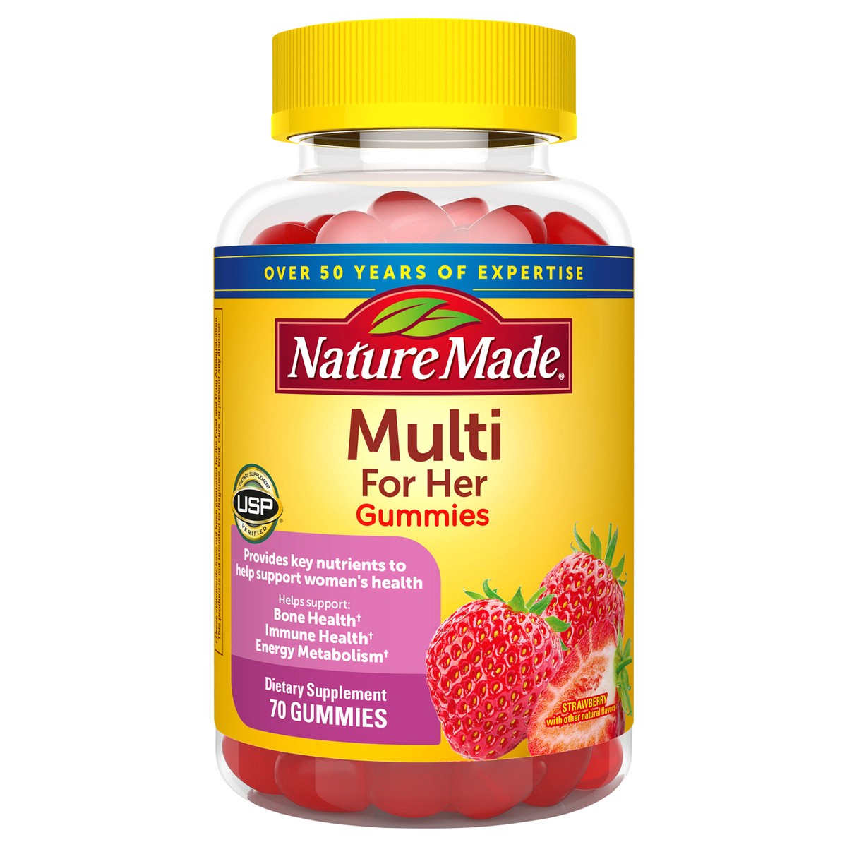 slide 2 of 2, Nature Made Multivitamin For Her Gummies, 70 Count, 70 ct
