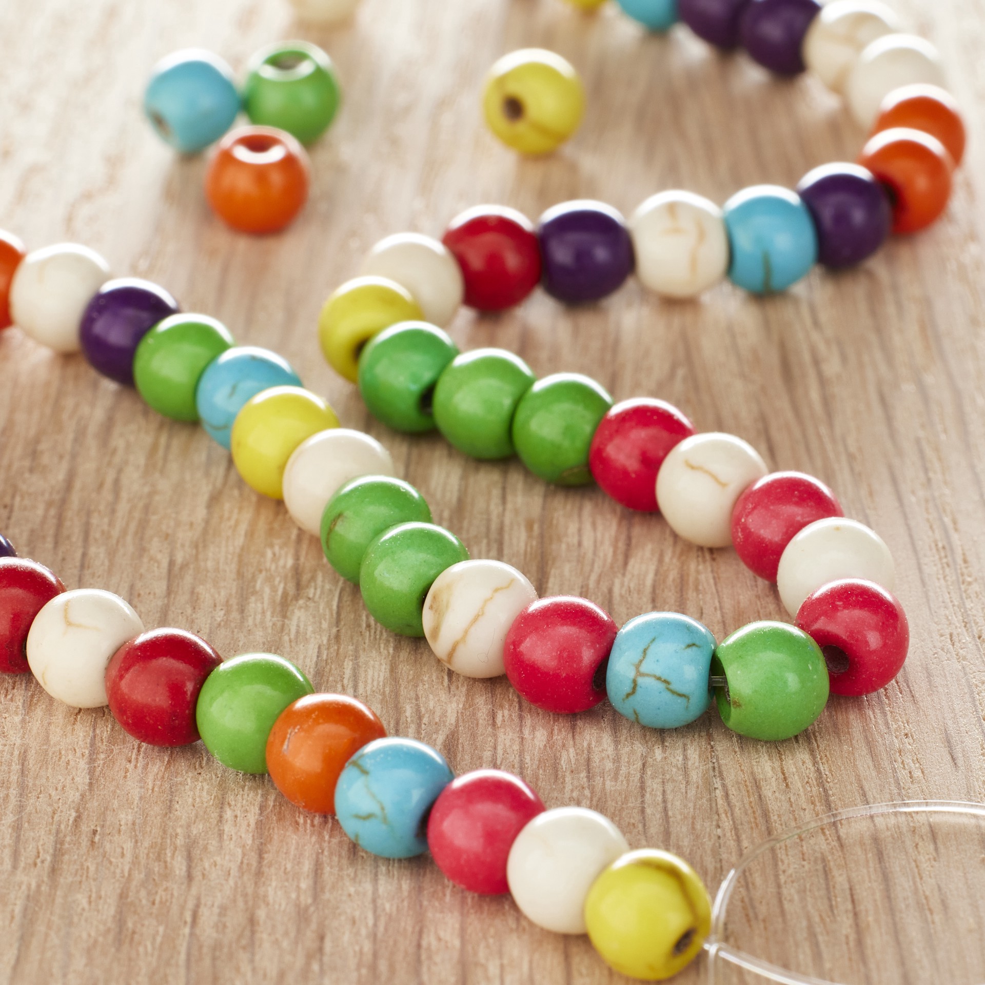 slide 3 of 3, Reconstituted Stone Round Beads, 6mm By Bead Landing, 6 mm