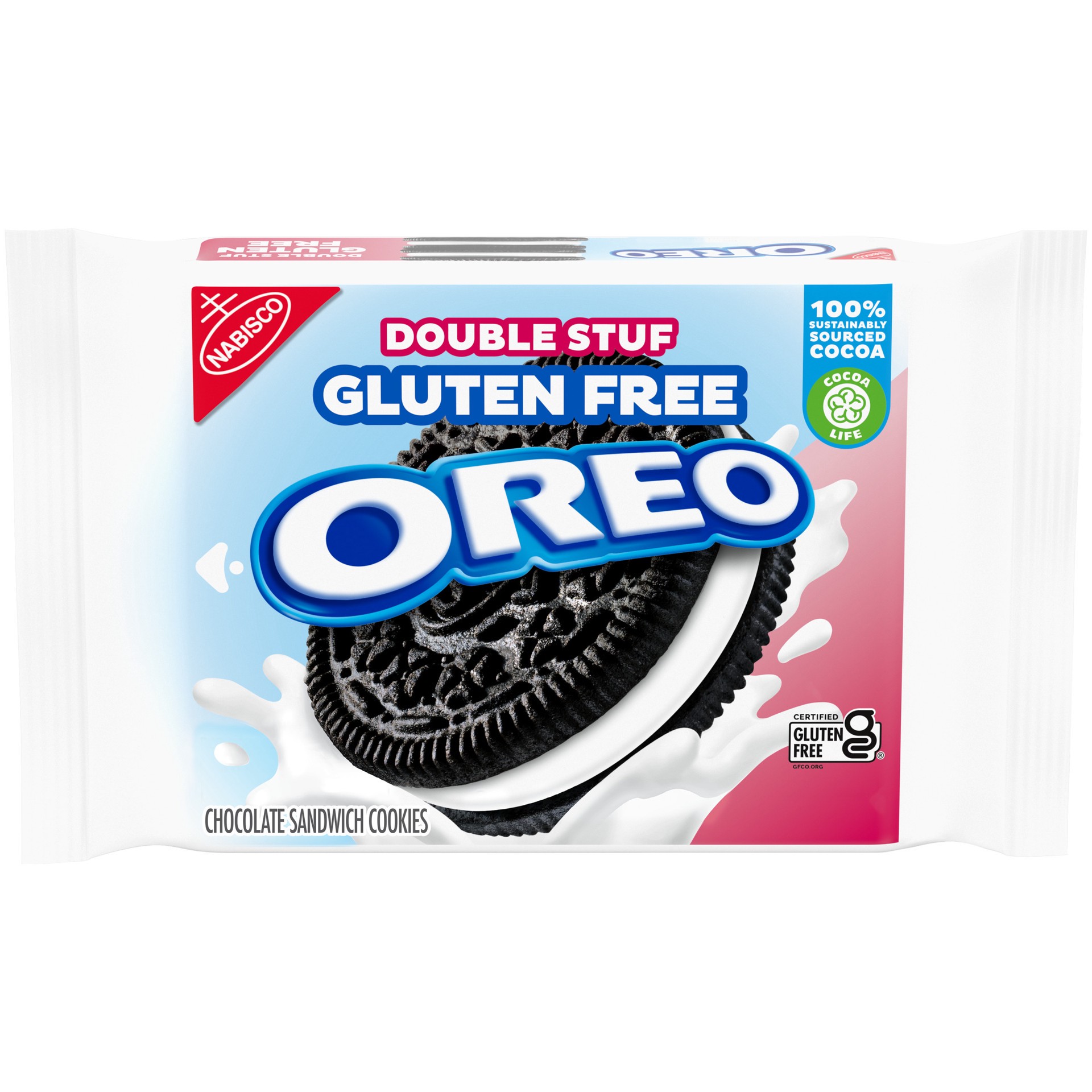 slide 1 of 5, OREO Double Stuf Gluten Free Chocolate Sandwich Cookies, Gluten Free Cookies, 14.03 oz, 14.03 oz