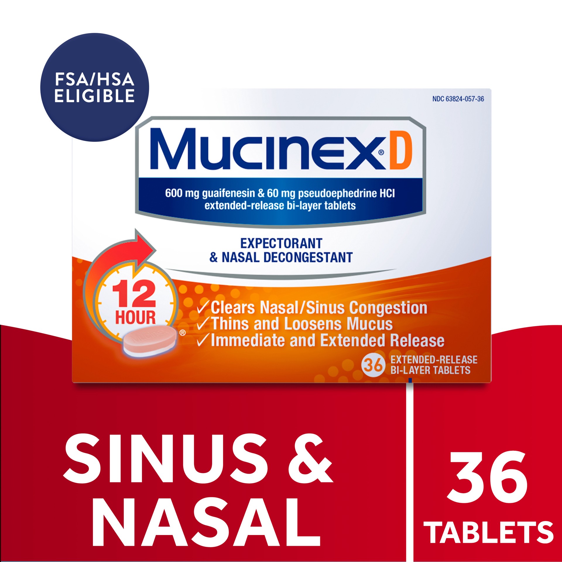 slide 1 of 9, Mucinex 2.16G Pse Nasl Decong, 36 ct