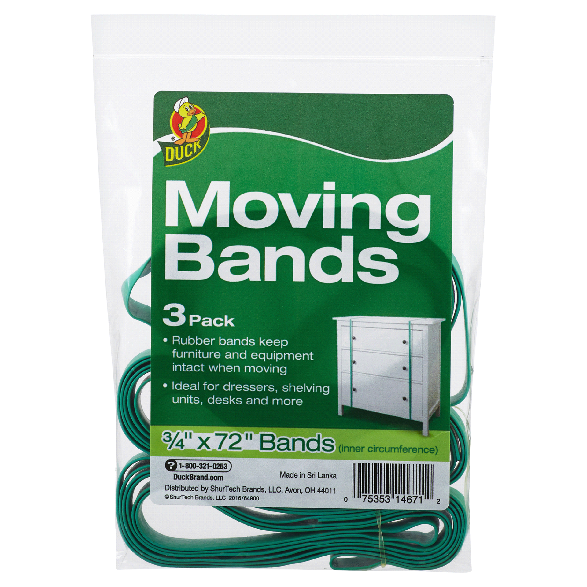 slide 1 of 1, Duck Moving Bands Bands, 3 ct