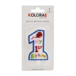 Kolorae Blue 1st Birthday Candle