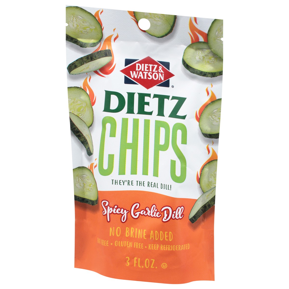 slide 2 of 9, Dietz & Watson Pickle Pouch Hot Chips - 3 Oz, 3 oz