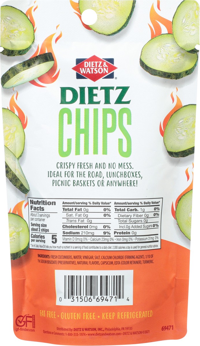 slide 3 of 9, Dietz & Watson Pickle Pouch Hot Chips - 3 Oz, 3 oz