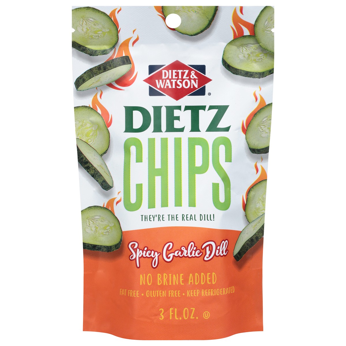 slide 1 of 9, Dietz & Watson Pickle Pouch Hot Chips - 3 Oz, 3 oz