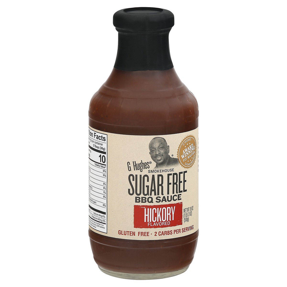 slide 7 of 9, G Hughes Sugar Free Hickory Bbq Sauce, 18 oz