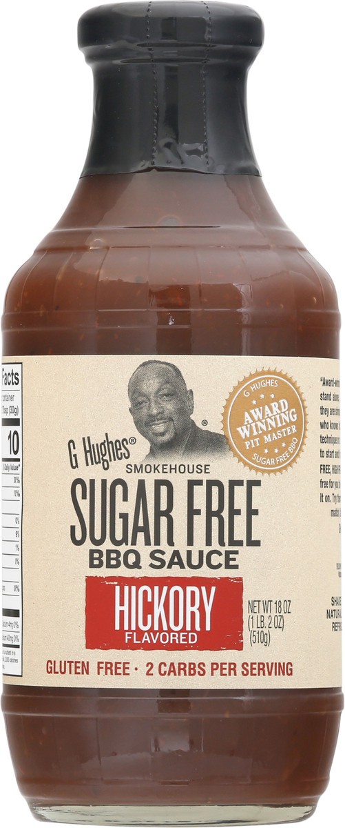 slide 3 of 9, G Hughes Sugar Free Hickory Bbq Sauce, 18 oz
