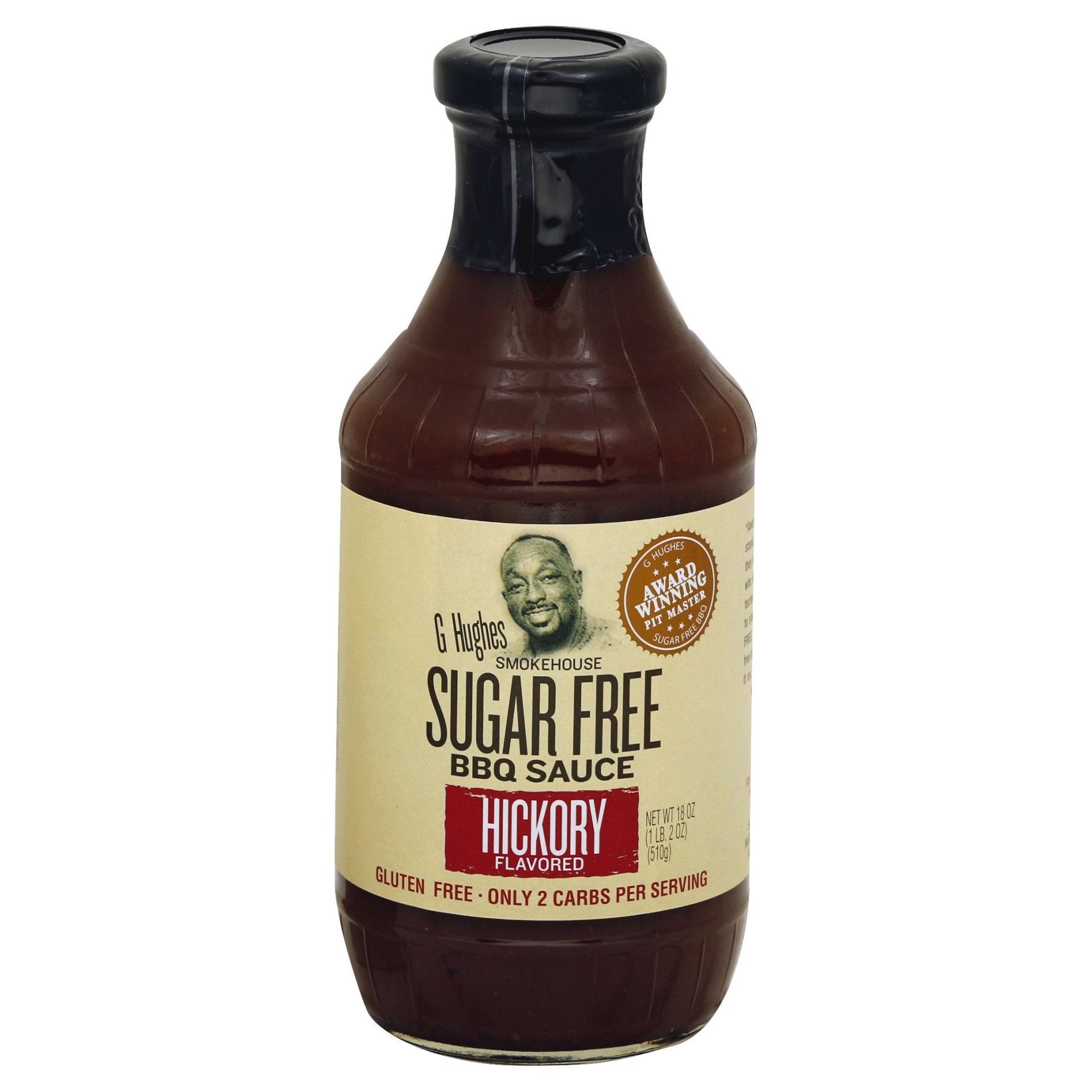 slide 1 of 9, G Hughes Sugar Free Hickory Bbq Sauce, 18 oz
