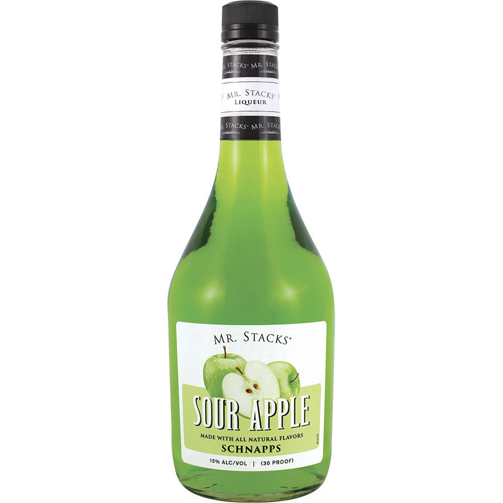 slide 1 of 1, Mr Stacks Sour Apple Schnapps, 750 ml