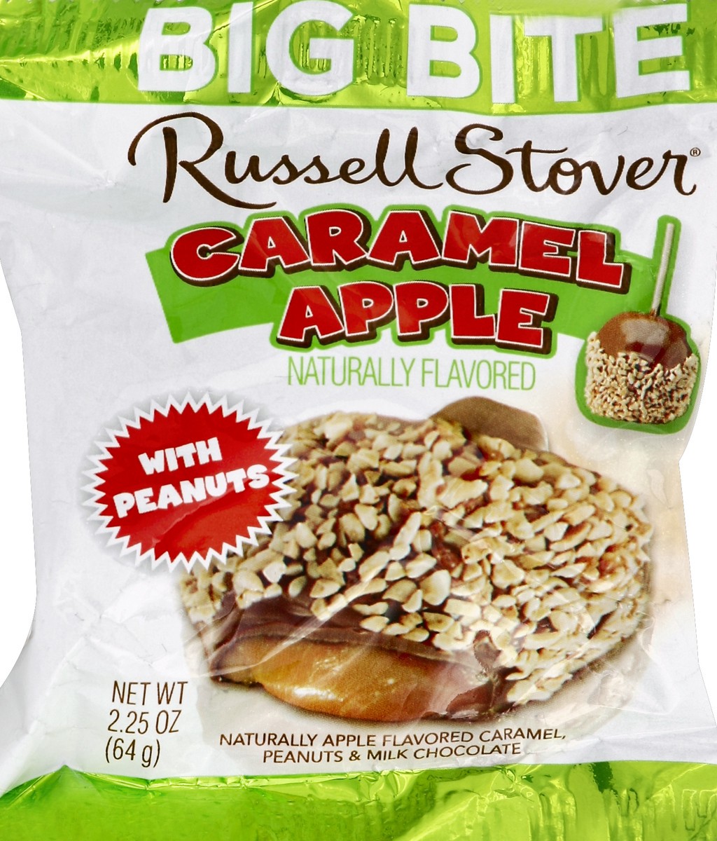 slide 5 of 6, Russell Stover Milk Chocolate Caramel Apple Big Bite with Peanuts, 2.25 oz