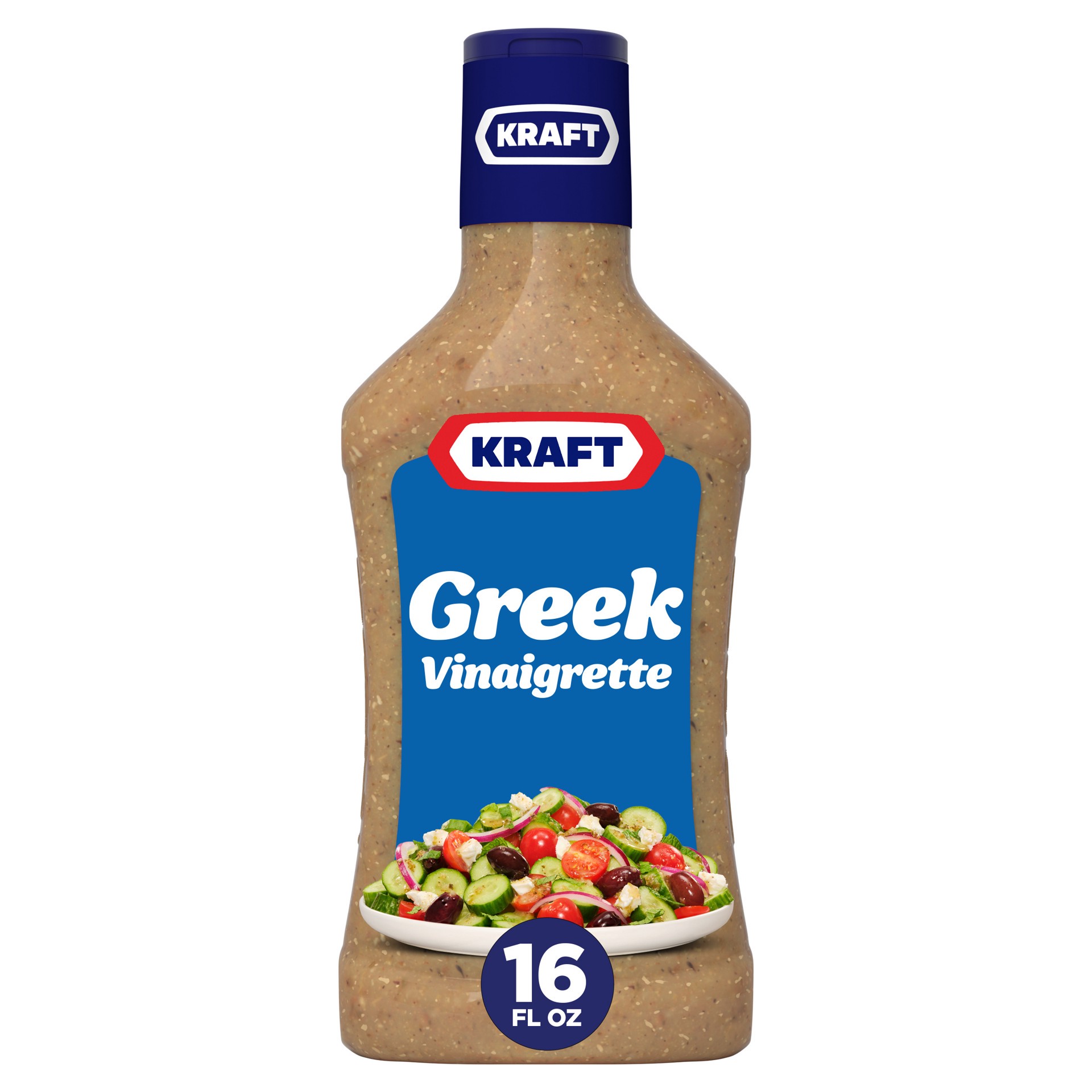 slide 1 of 5, Kraft Greek Vinaigrette Salad Dressing, 16 fl oz Bottle, 16 fl oz