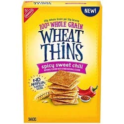 Wheat Thins Spicy Sweet Chili Snacks, Whole Grain Wheat Crackers, Snack Crackers, 8.5 oz