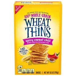 Wheat Thins Spicy Sweet Chili Snacks, Whole Grain Wheat Crackers, Snack Crackers, 8.5 oz