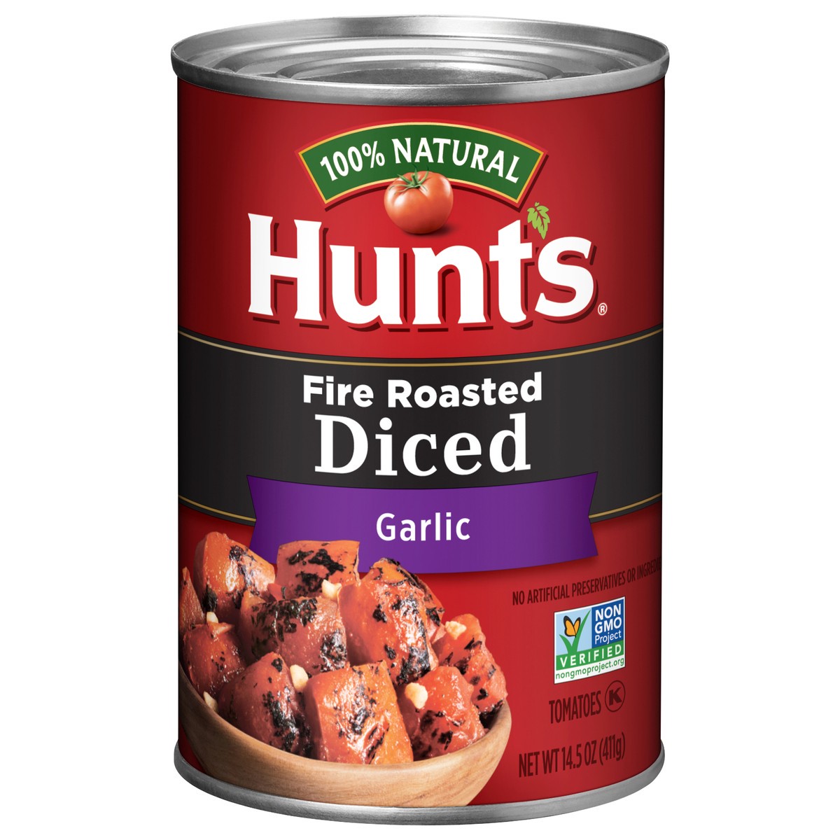 slide 1 of 2, Hunt's Diced Fire Roasted Garlic Tomatoes 14.5 oz, 14.5 oz