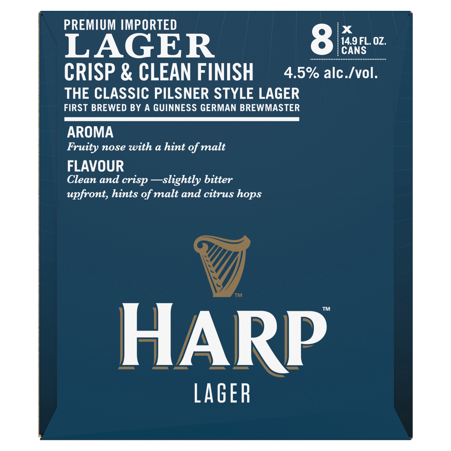 slide 2 of 2, Harp Import Lager 8Pkc, 8 ct; 15 oz