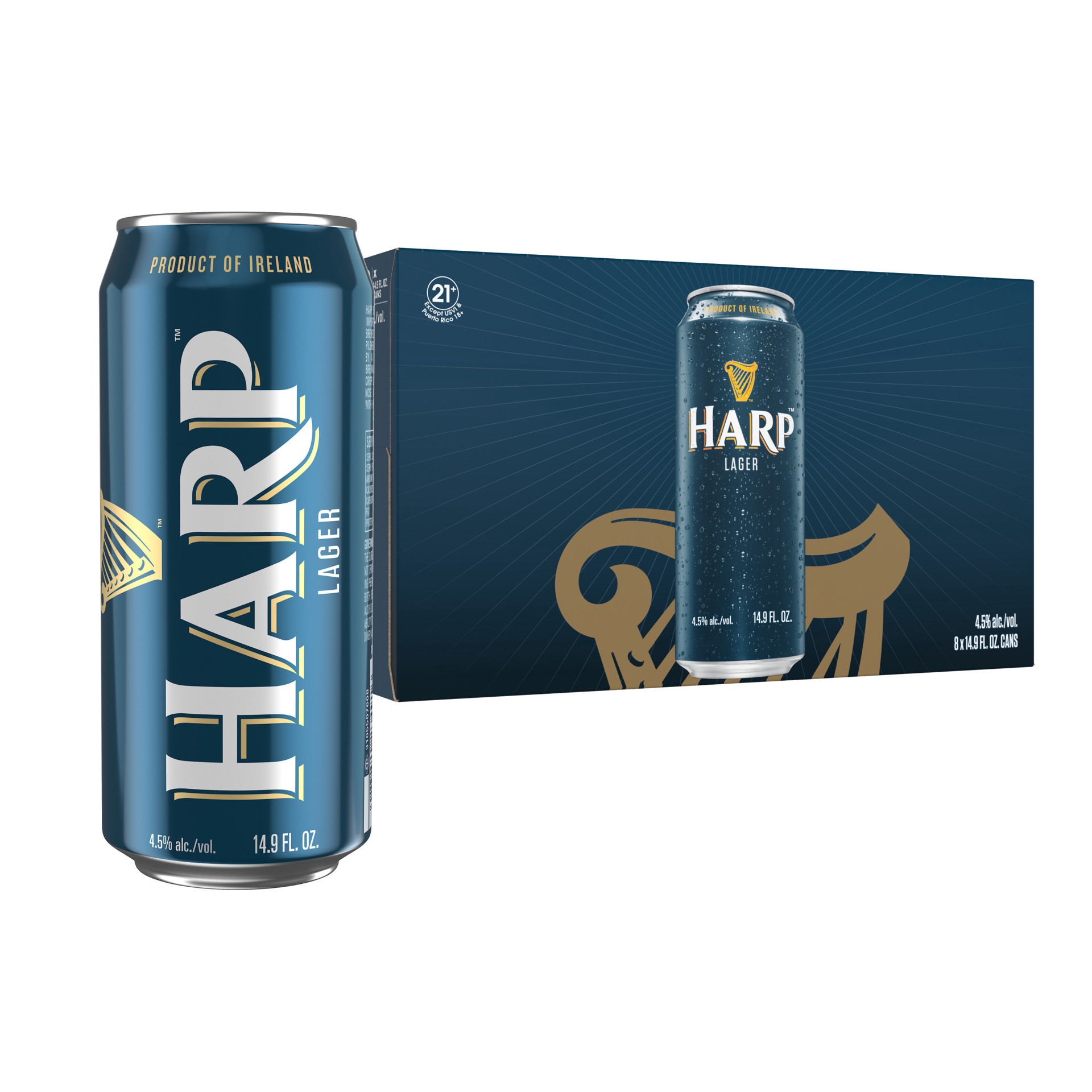 slide 1 of 2, Harp Import Lager 8Pkc, 8 ct; 15 oz