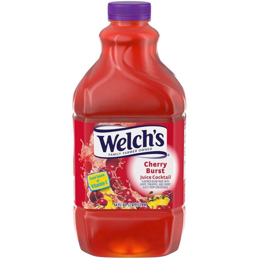 slide 1 of 5, Welch's Cherry Burst Juice Cocktail - 64 fl oz, 64 fl oz