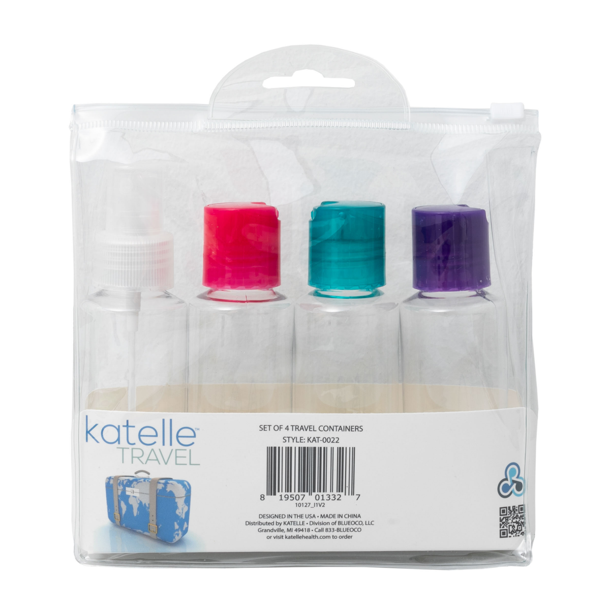 slide 9 of 9, Katelle Travel Container Set, 4 ct