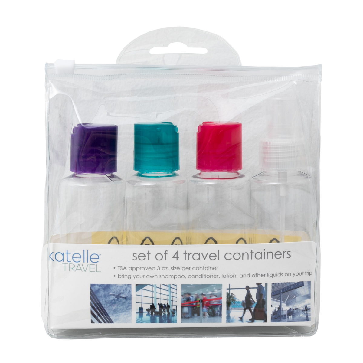 slide 1 of 9, Katelle Travel Container Set, 4 ct