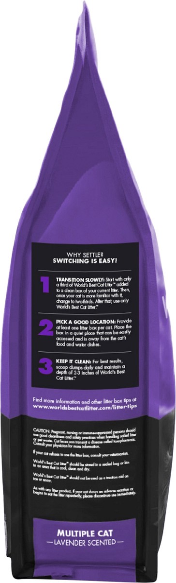 slide 2 of 6, World's Best Cat Litter World''s Best Cat Litter Multiple Cat Lavender Scented 15 LBS, 15 lb