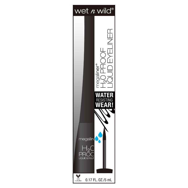 slide 1 of 9, wet n wild Black 879 Waterproof Liquid Eyeliner 0.17 oz, 0.17 oz