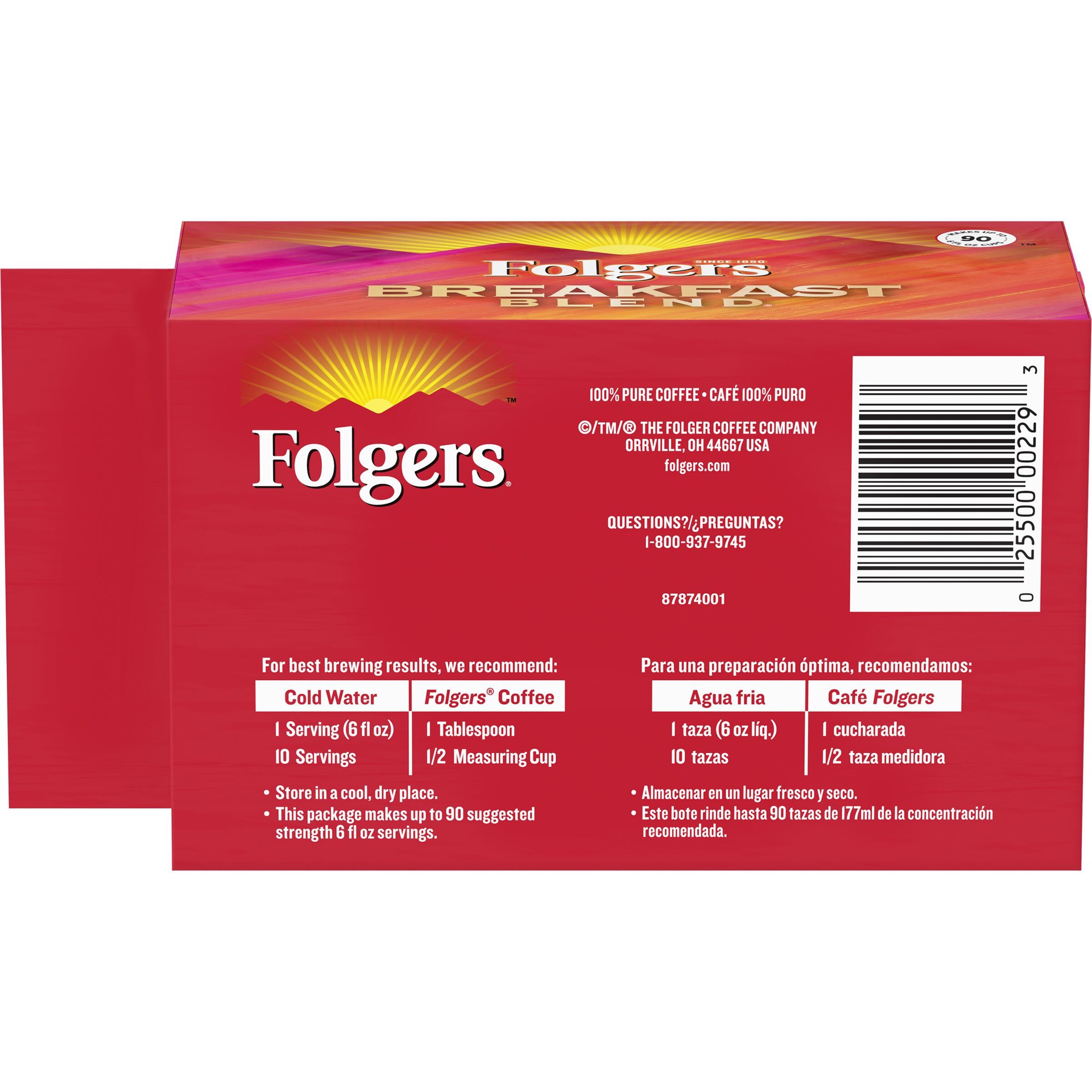 slide 2 of 4, Folgers Breakfast Blend Coffee, 10.8-Ounce, 10.8 oz