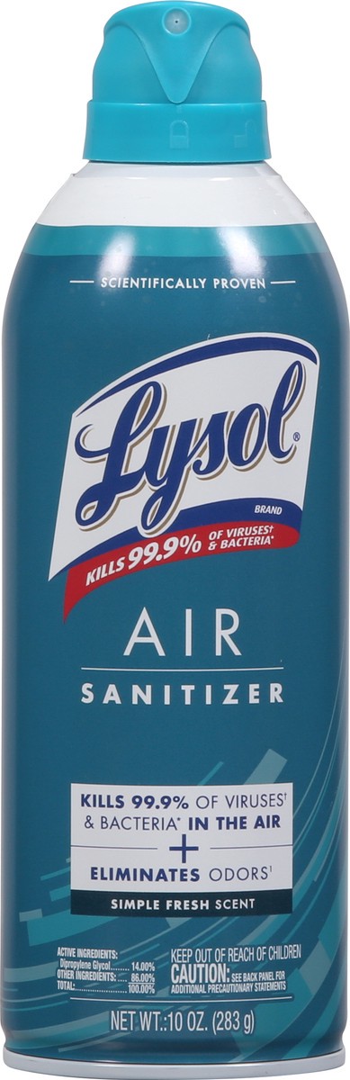 slide 5 of 9, Lysol Simple Fresh Scent Air Sanitizer 10 oz, 10 oz