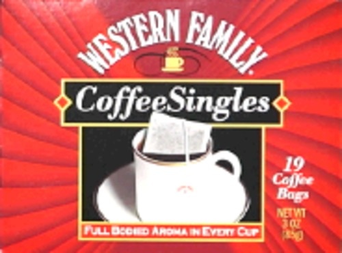 slide 1 of 1, Western Family Coffee Singles - 19 ct, 19 ct