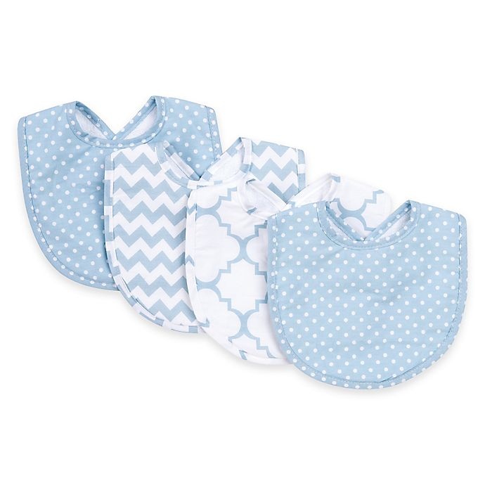 slide 1 of 2, Trend Lab Blue Sky Bib Set, 4 ct