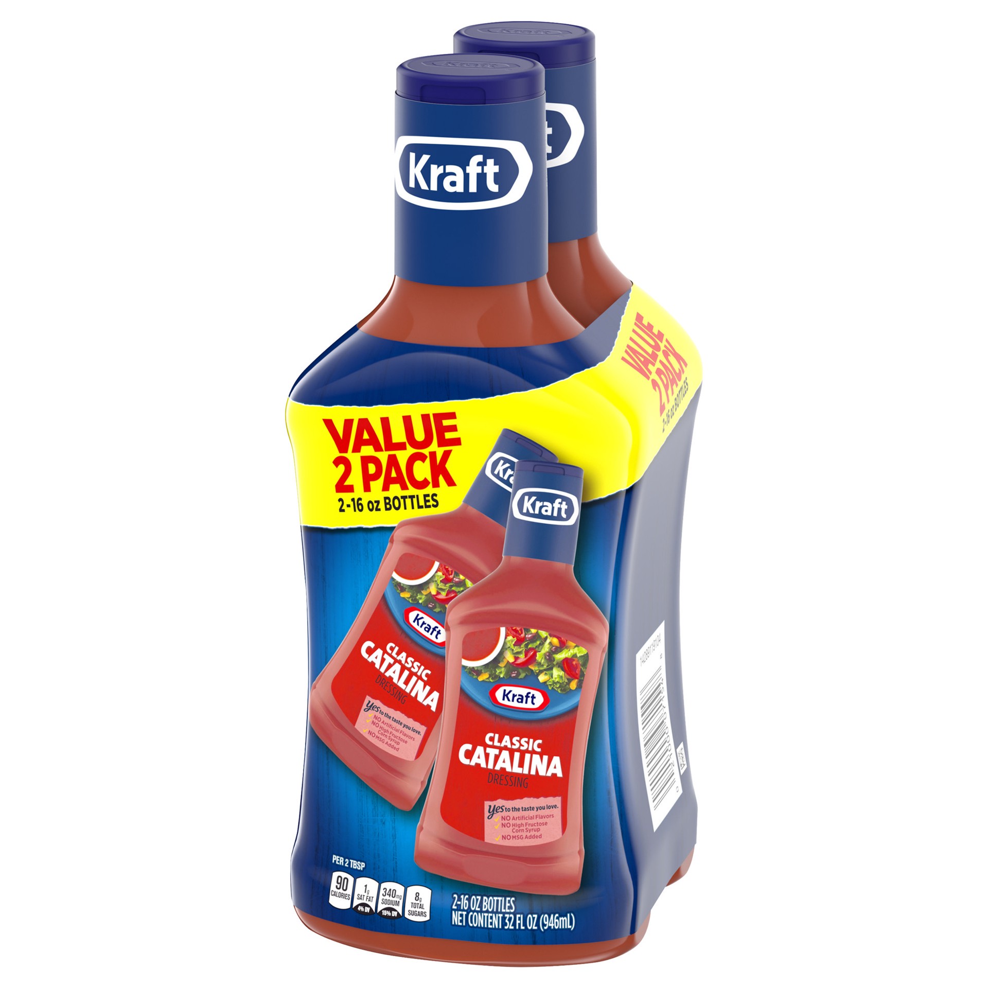 slide 5 of 5, Kraft Classic Catalina Salad Dressing Value Pack, 2 ct Pack, 16 fl oz Bottles, 2 ct