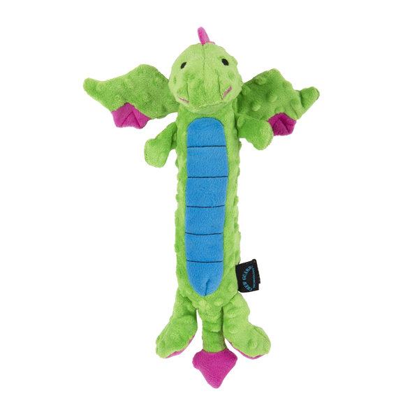 slide 20 of 21, goDog Dragons Skinny Green Large with Chew Guard Blue, L