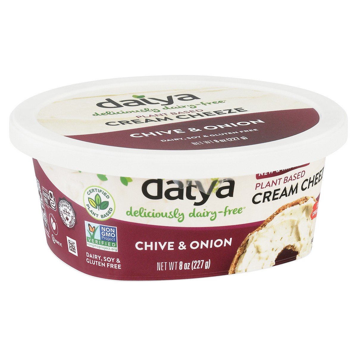 slide 3 of 9, Daiya Dairy Free Chive and Onion Vegan Cream Cheese - 8 oz, 8 oz